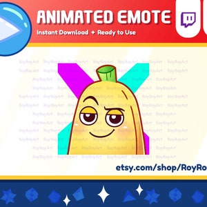 Twitch Emote Animated - Cute Banana Jam Dancing Party Emote Animated Gif