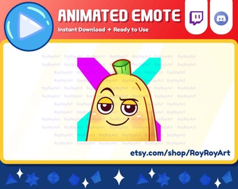 Twitch Emote Animated - Cute Banana Jam Dancing Party Emote Animated Gif