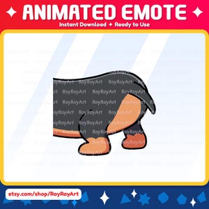 Discord Emote Animated - Dog Dachshund Booty Twerking Dancing Emote Animated Twitch Alert Gif