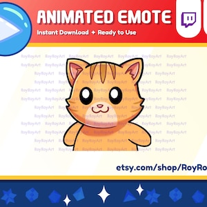 Twitch Emote Animated - Orange Cat Wiggle Dancing Animated