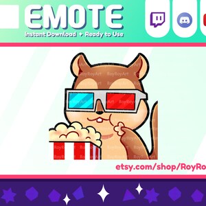 Twitch Emote - Squirrel Eating Popcorn emoji