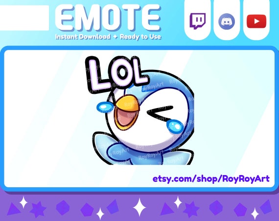 Twitch Emote Pokemon Piplup LOL Laugh Funny | Etsy