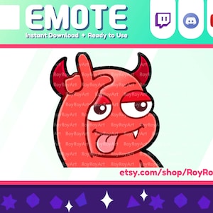 Discord Emote - Cute Devil Evil Take The L Emote / Sub emoji