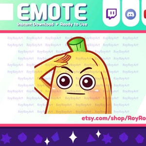 Twitch Emote - Leuke Banaan Salute Emote / Sub Emoji