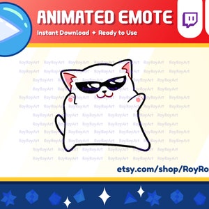 Twitch Emote Animated - Cool Cat Dancing Meme Emote Animated GIF