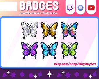 Twitch Sub Badges - Butterfly pack