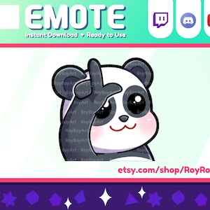 Discord Emote - Cute Panda Take the L loser Emote / Sub Emoji