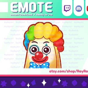 Twitch Emote - Cute Banana Clown Emote / Sub Emoji