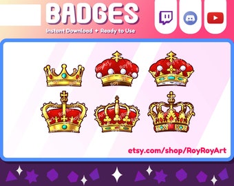 Twitch Sub Badges - Crown pack