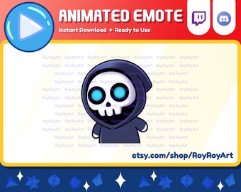 Twitch Emote Animated - Cute Grim Reaper Wiggle Dancing Emote Animated