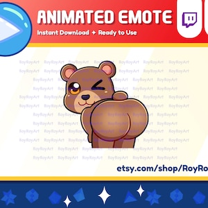 Discord Emote Animated - Grizzly Bear Booty Twerking Dancing Emote Animated Twitch Gif