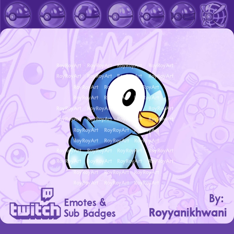 Twitch Emote Pokemon Piplup Butt | Etsy