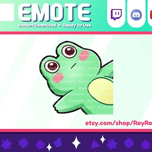 Twitch Emote - Cute Frog Toad Emote laying pain lazy / Sub Emoji