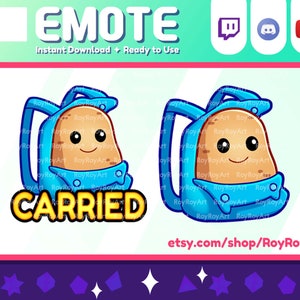 Twitch Emote - Süße Kartoffel getragen Carry Emote / Sub Emoji