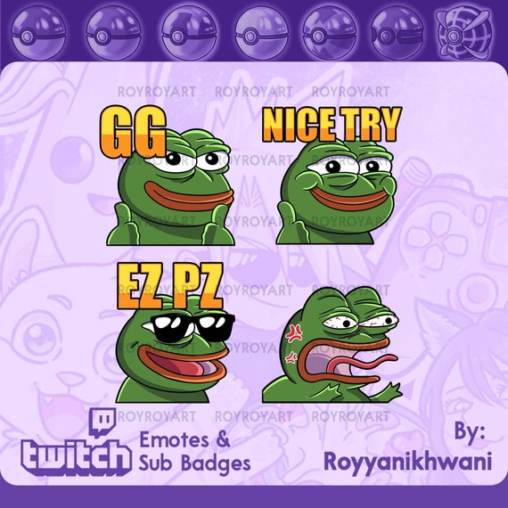 Twitch Emotes Pepe Frog Emotes Pack Etsy