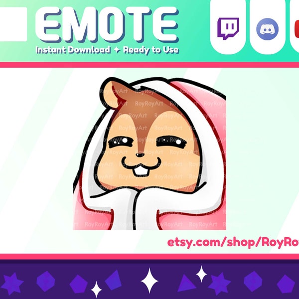 Twitch Emote - Squirrel cozy comfy blanket