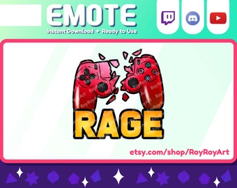 Twitch Emote - Gamer Rage Broken Controller rot