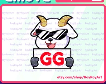 Twitch Emote Cool Goat Sus Emote / Sub Emoji 