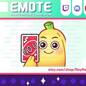 Twitch Emote - Cute Banana No U / Sub Emoji