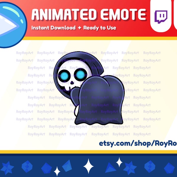 Discord Emote Animated - Halloween Grim Reaper Booty Twerking Dancing Emote Animated Twitch