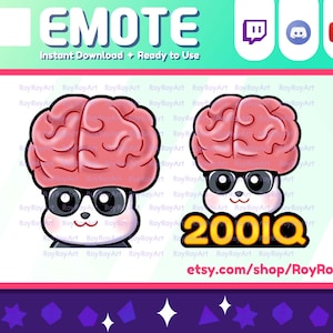 Twitch Emote - Lindo Panda Brain 200IQ Emote / Sub Emoji