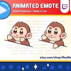 Twitch Emote Animated - Cute Monkey Bongo Emote Animated Gif