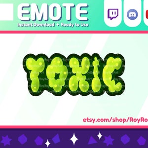 Twitch Emote - TOXIC Sub Emoji - Etsy