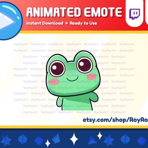 Twitch Emote Animated - Cute Frog Wiggle Dancing Emote Animated