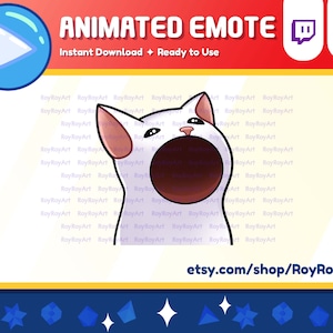 Twitch Emote Animated - Pop Cat / Stream Sub Emoji Animated