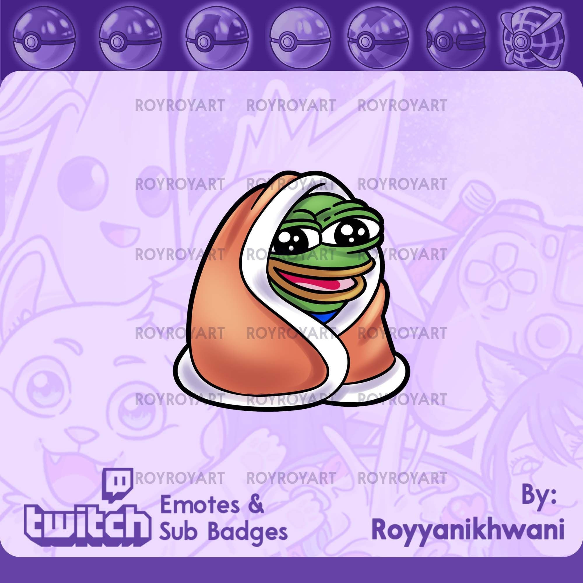 Twitch Emote Pepe Bequeme Decke Etsy