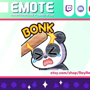 Twitch Emote - Lindo Panda Bonk Emote / Sub Emoji