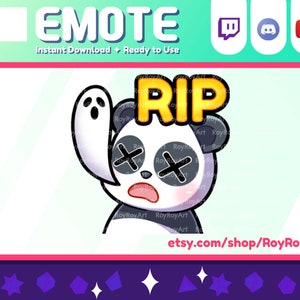 Twitch Emote - Lindo Panda RIP Emote / Sub Emoji
