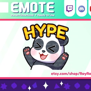 Twitch Emote - Lindo Panda Hype Emote / Sub Emoji