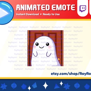 Twitch Emote Animated - Cute Ghost Leave Emote Animated