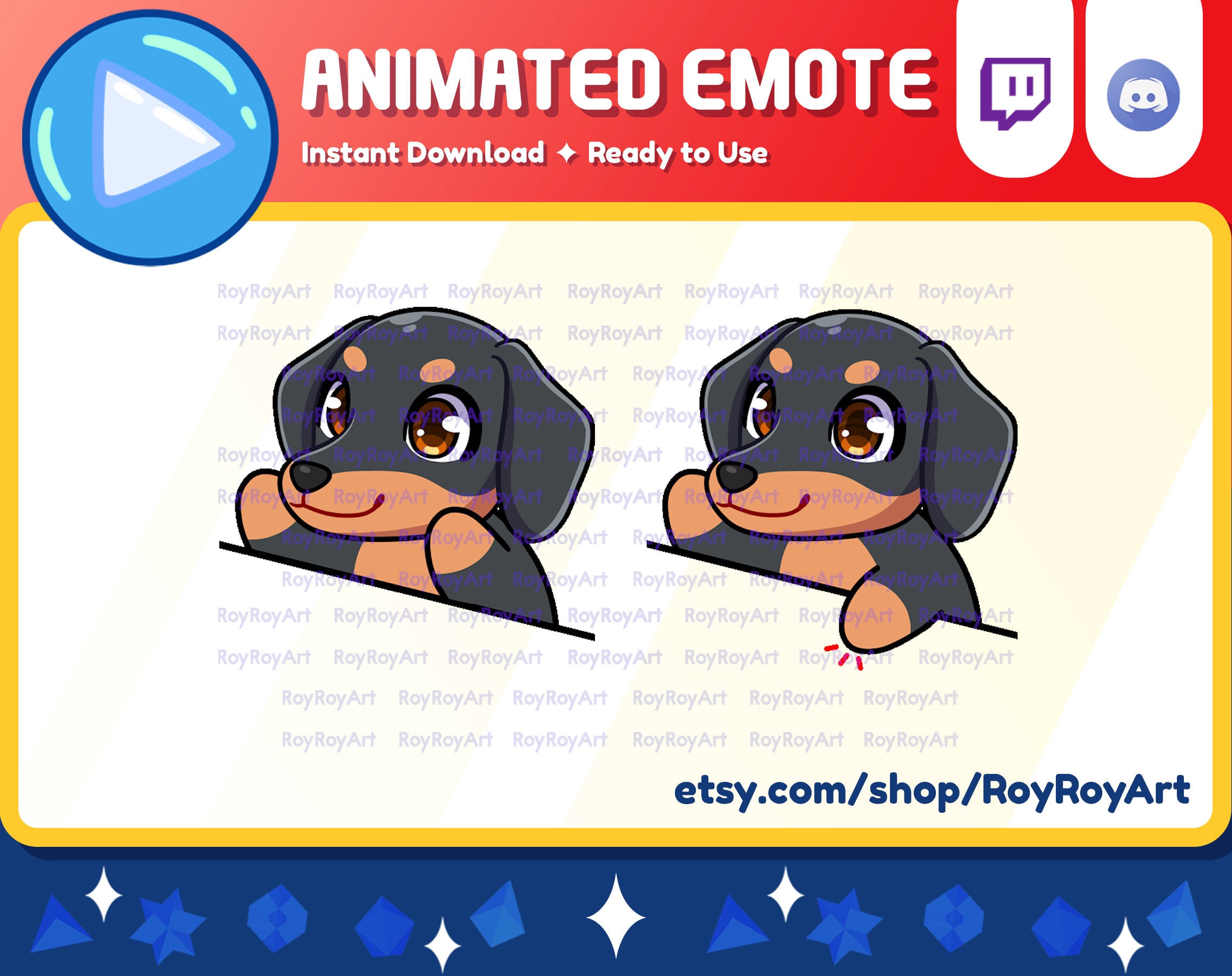 Animated Dog Emote - Etsy Singapore