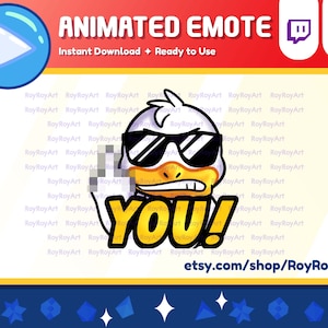 Discord Emote Animated - Cool Duck / Duck You Duck Off Emote / Stream Sub Emoji Animated