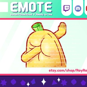 Twitch Emote - Cute Banana Mega Facepalm Emote / Sub Emoji