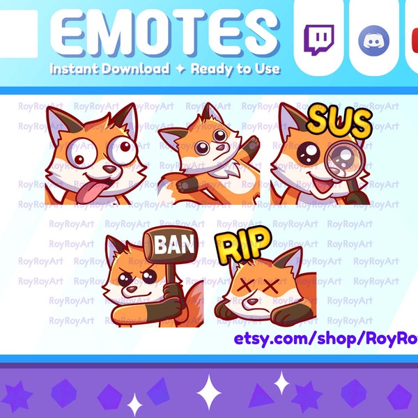 Fox Sus Emote - Etsy