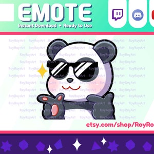 Twitch Emote - Lindo Panda Cool EZ Emote / Sub Emoji