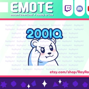 Twitch Emote - Polar Bear 200iq / Sub Emoji