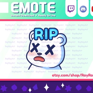 Twitch Emote - Polar Bear RIP Dead / Sub Emoji