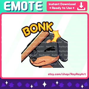 Twitch Emote - Cute Black Dog Dachshund Bonk Emote / Sub Emoji