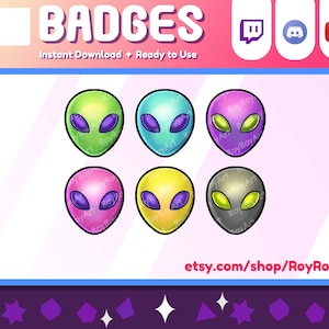 Twitch Sub Badges - Alien pack