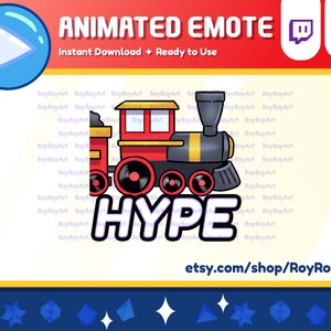 Twitch Emote Animated - HYPE TRAIN / Stream Sub Emoji Animated