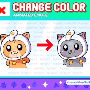 Custom Change Color - Animated Twitch Emote - Twitch/Discord/Youtube/Streaming - Twitch Emoji