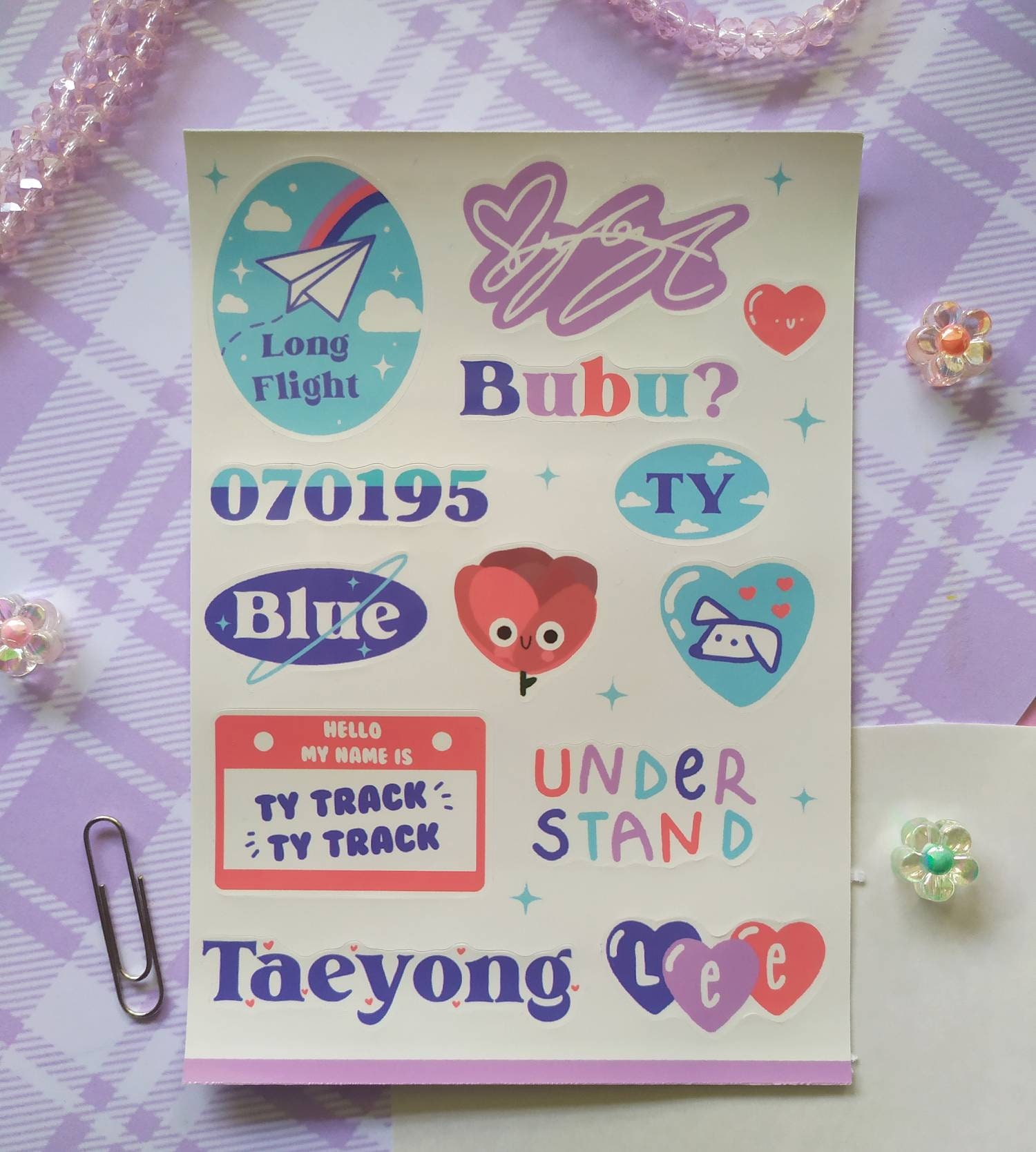 NCT Taeyong Sticker Sheet ~ Long Flight