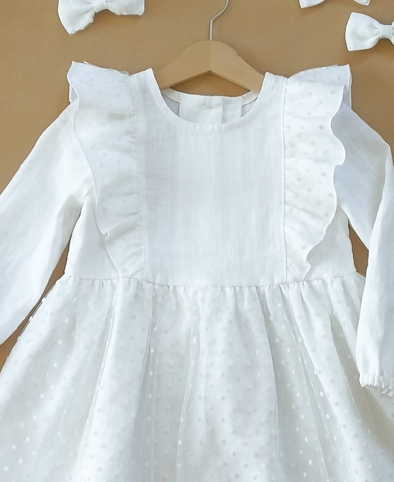 Buy Princess Dress, Long Tail Gold Lace White Baby Girl Dress, White  Princess Baby Girl Luxury Dress Online in India - Etsy