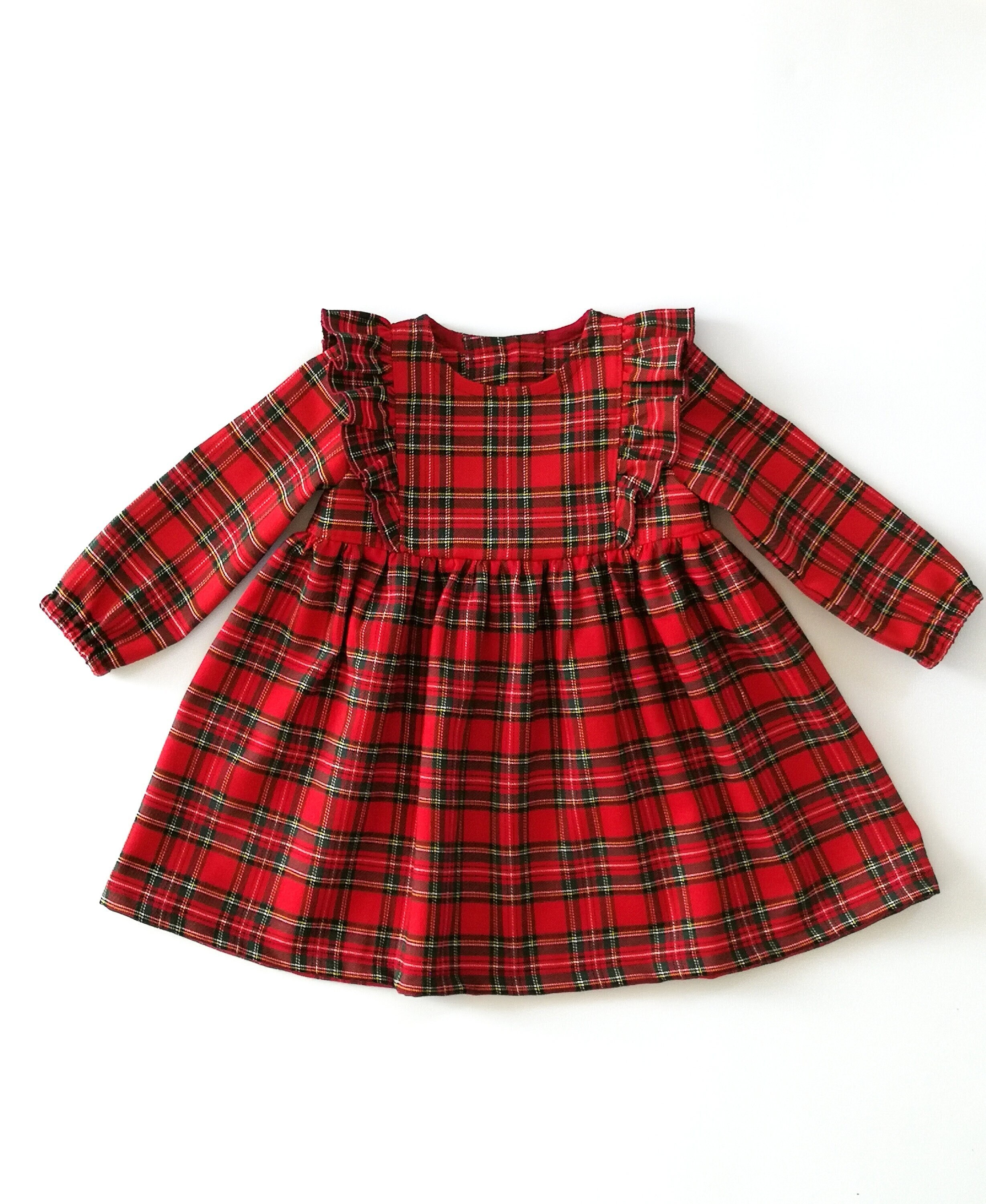 Robe De Noël Fille Rouge Tartan – âge 5 Ans – Manches Longues – Neuve Avec étiquette – Pour Fête