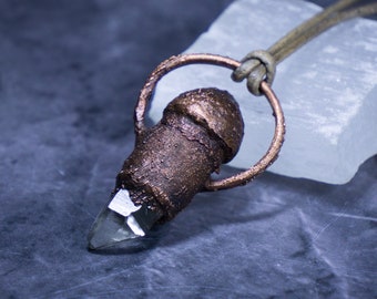 Crystal Acorn Necklace | Cottagecore Pendant, Forest Witch Amulet, Goblincore Jewelry, Fairycore Talisman, Witchy Academia Aesthetic