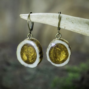 Deer Antler Earrings | Cottagecore Jewelry, Nature Aesthetic, Bone Jewelry, Forest Fairy Earrings, Green Academia, Goblincore, Fairycore